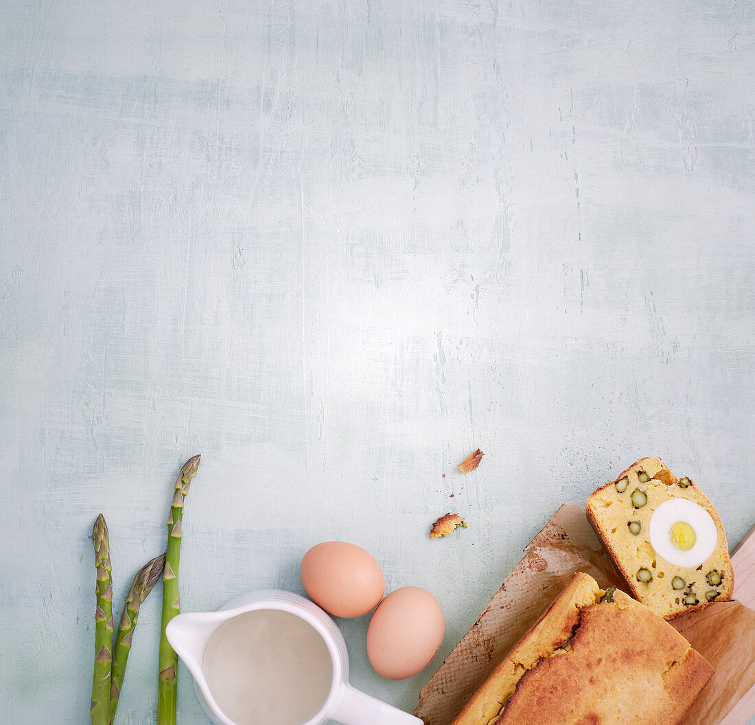 Easter bread with ingredients