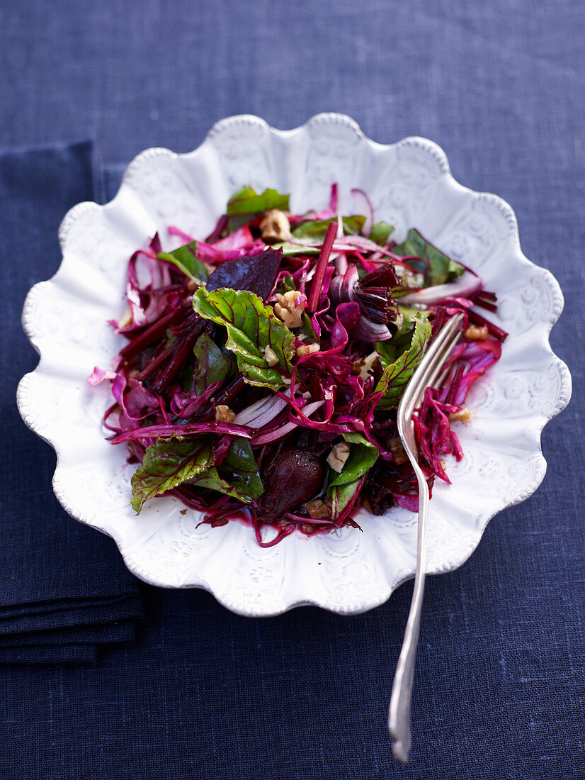 Beetroot and red cabbage salad