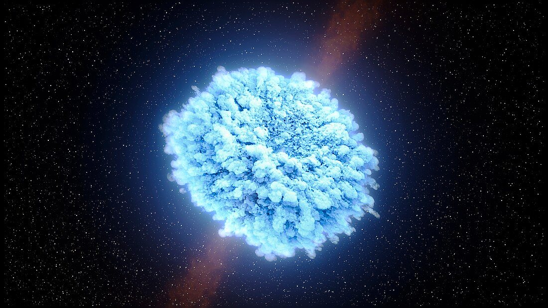Colliding neutron stars, illustration