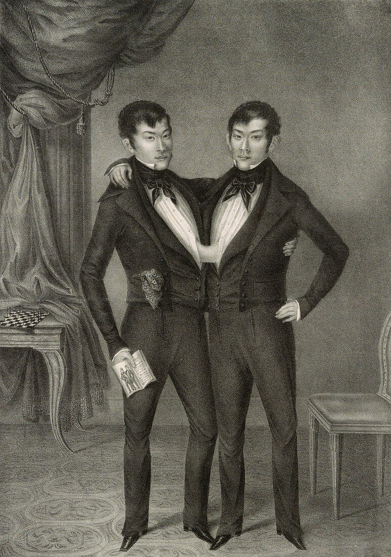 Chang and Eng conjoined twins, 1837