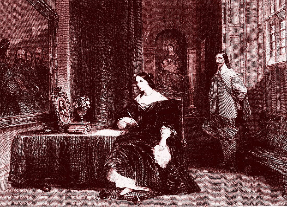 Queen Henrietta and Charles 1st, illustration