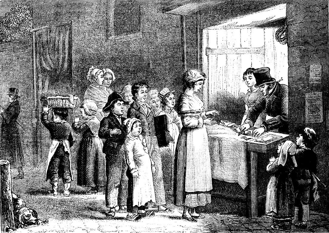 19th Century bakery, illustration