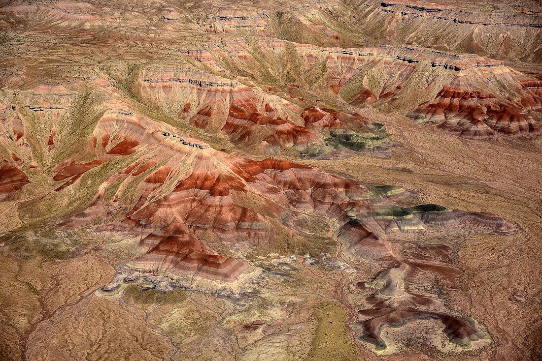 Painted Desert, Arizona, USA, aerial photograph
