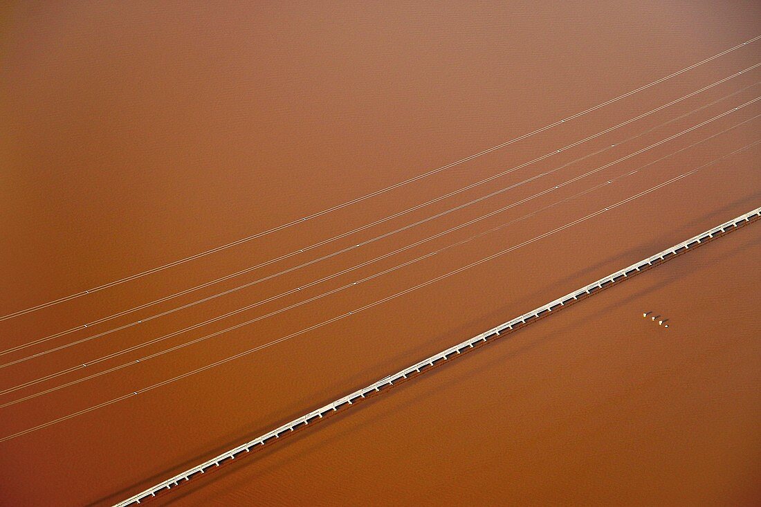 Salt flats, aerial photograph