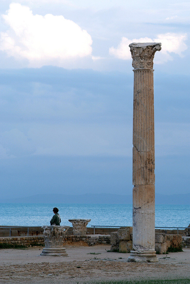 Column at Baths of Antoninus, Carthage