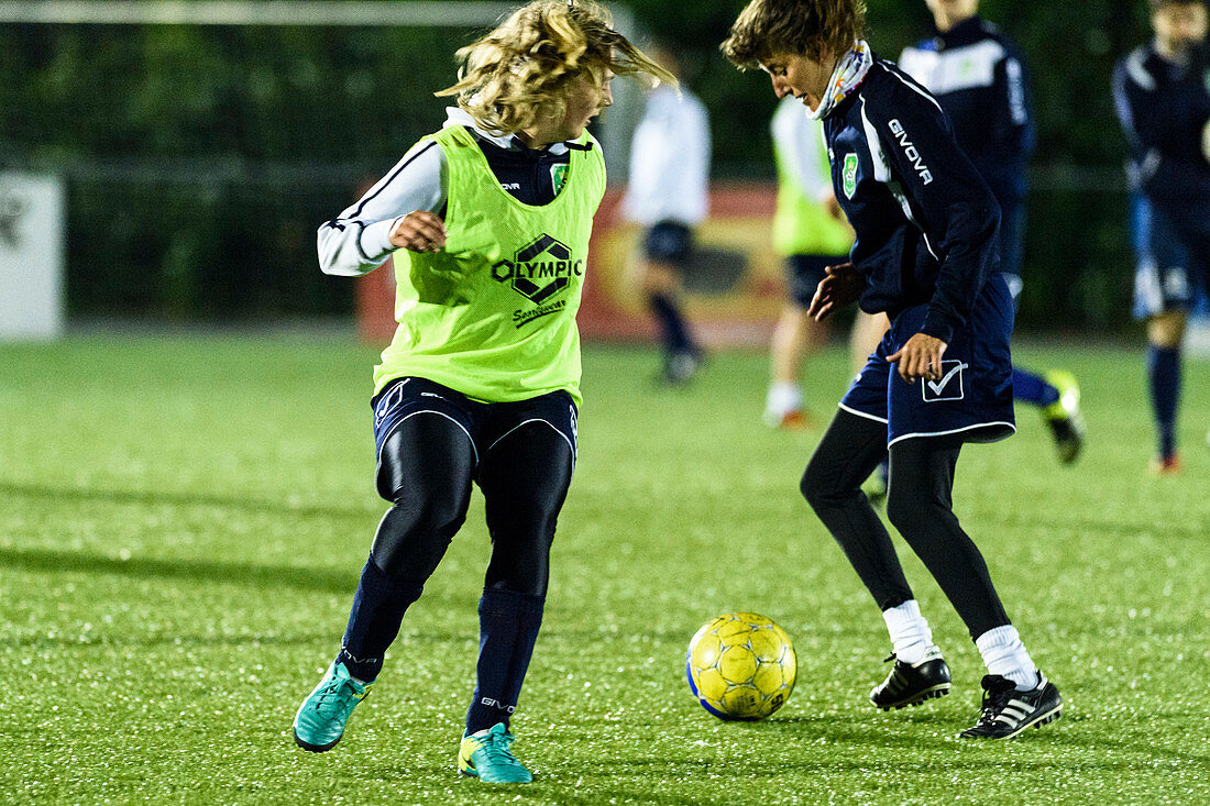 Women's soccer training