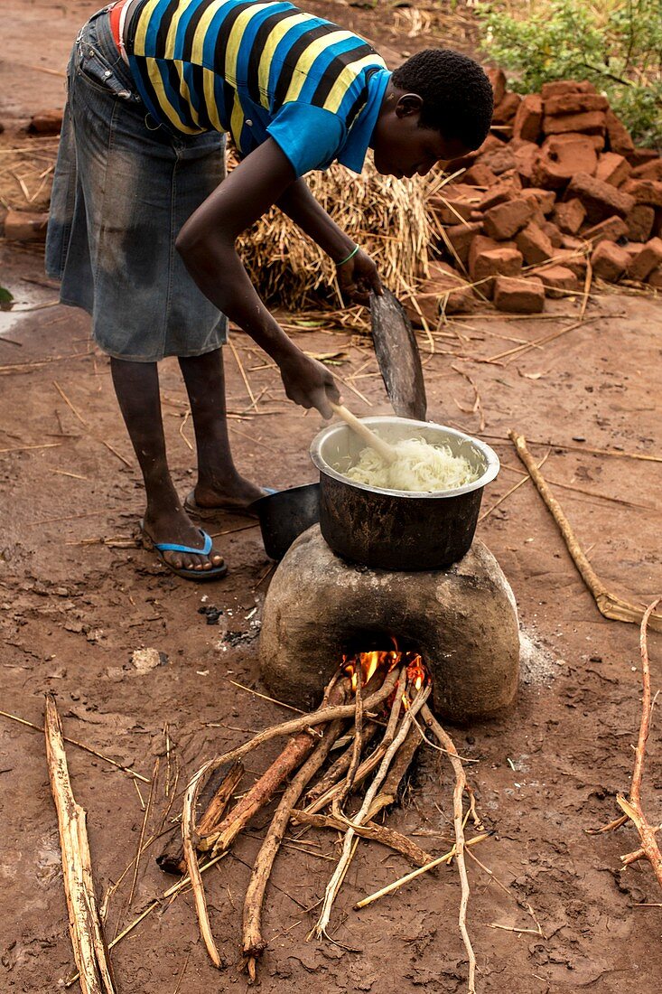 Woman cooking a meal