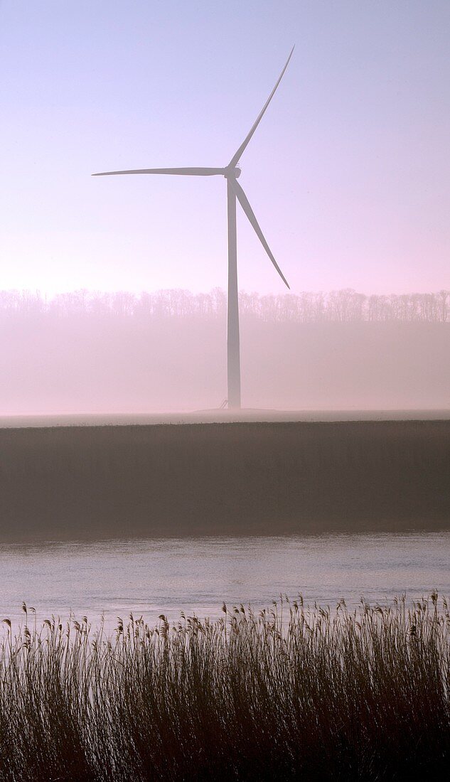 Wind turbine by River Trent