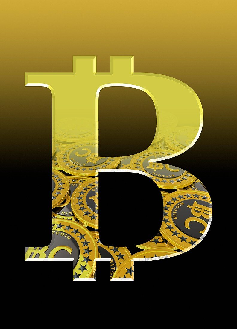 Bitcoin symbol, illustration