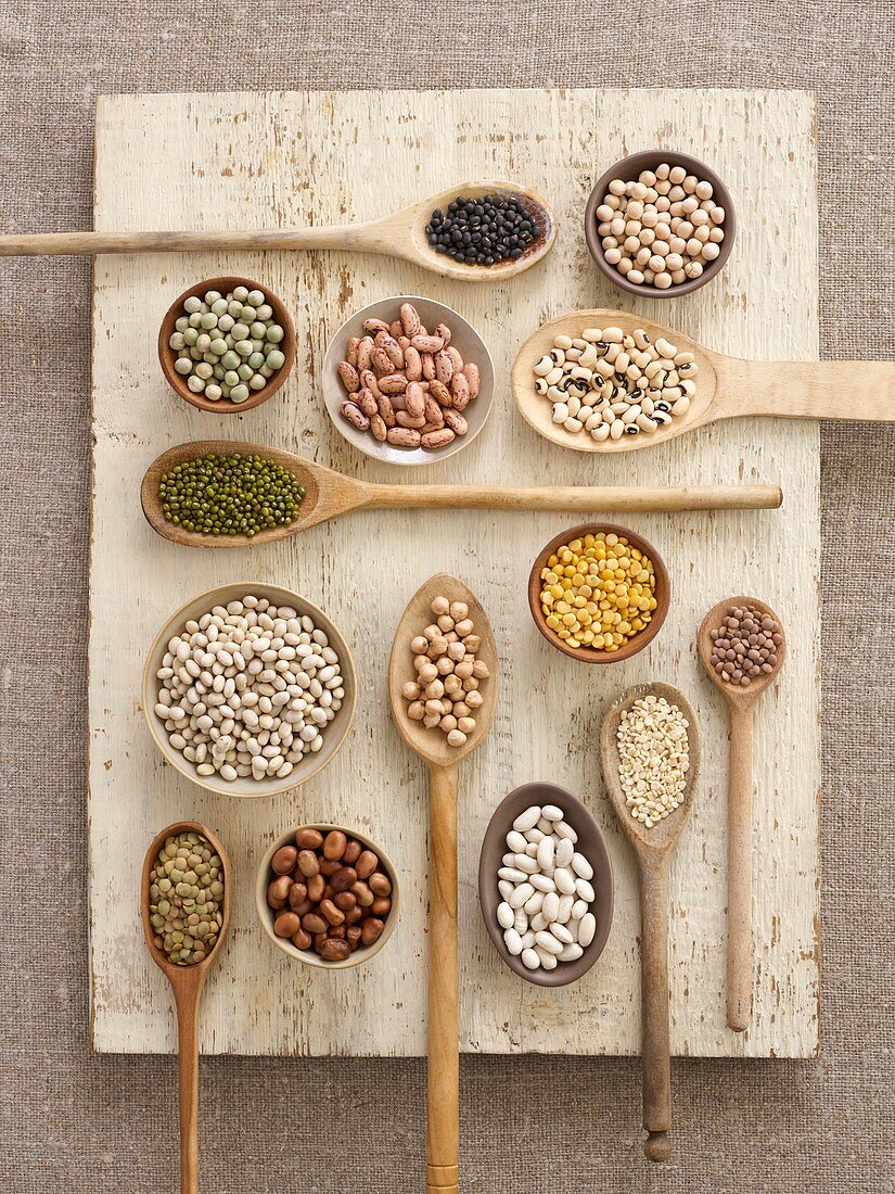 Pulses on wooden spoons