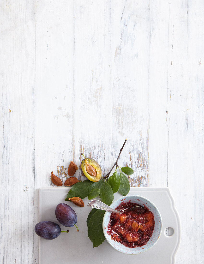 Plum spread with chia seeds