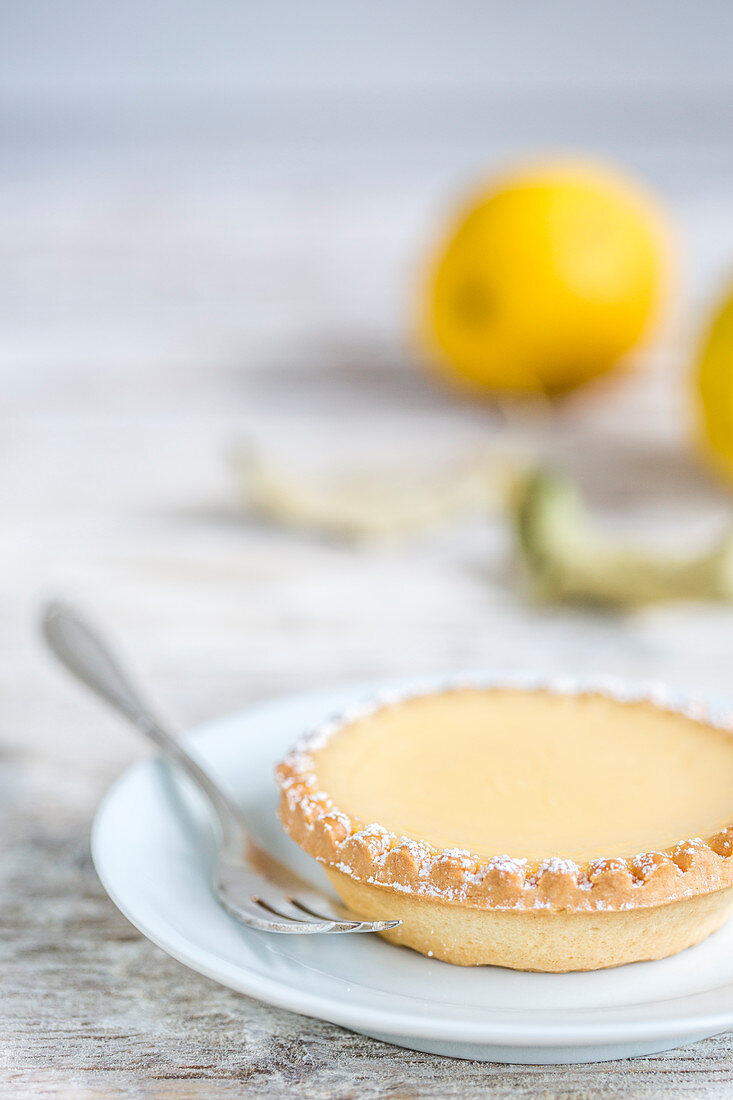 A lemon cream tart