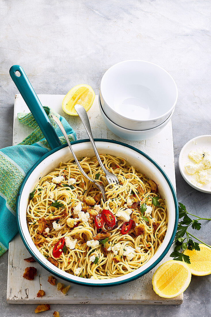 Chilli, Lemon and Garlic Spaghetti