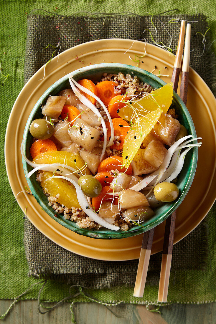 Kabeljau Quinoa Poke Bowl