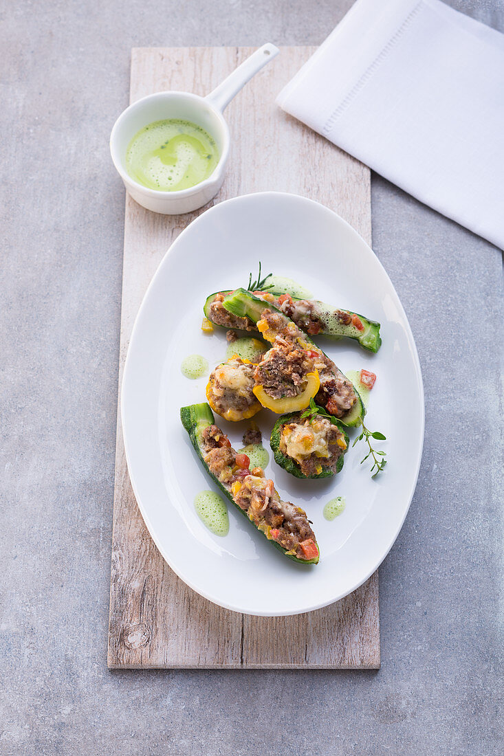 Vegetables stuffed with minced meat