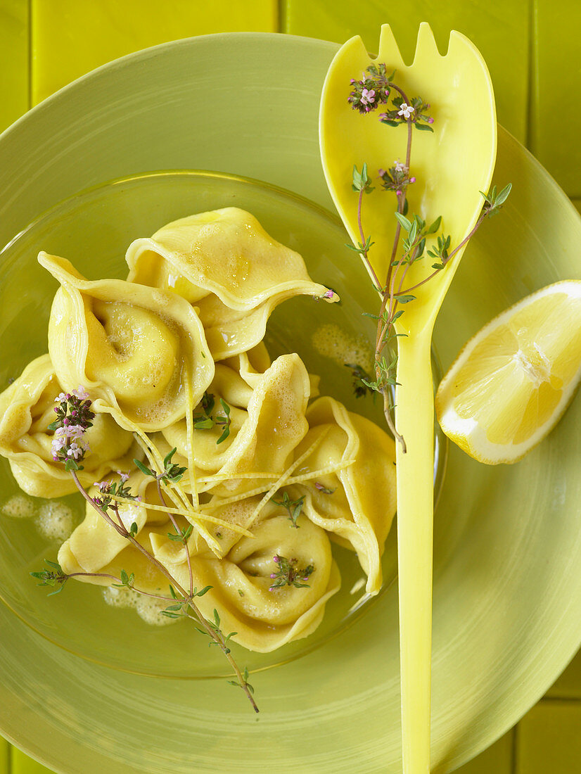 Tortellini with ricotta and lemon