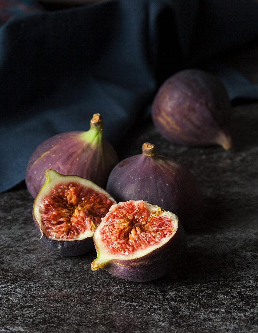 Figs, one halved