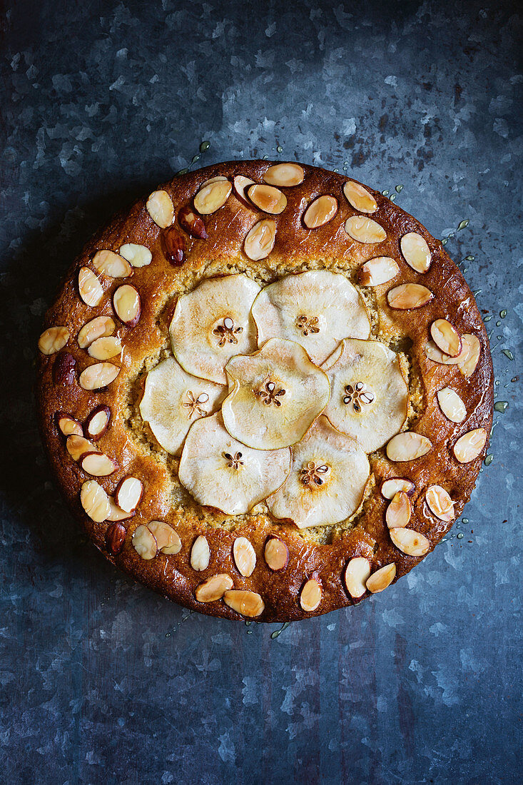 Pear and polenta cake