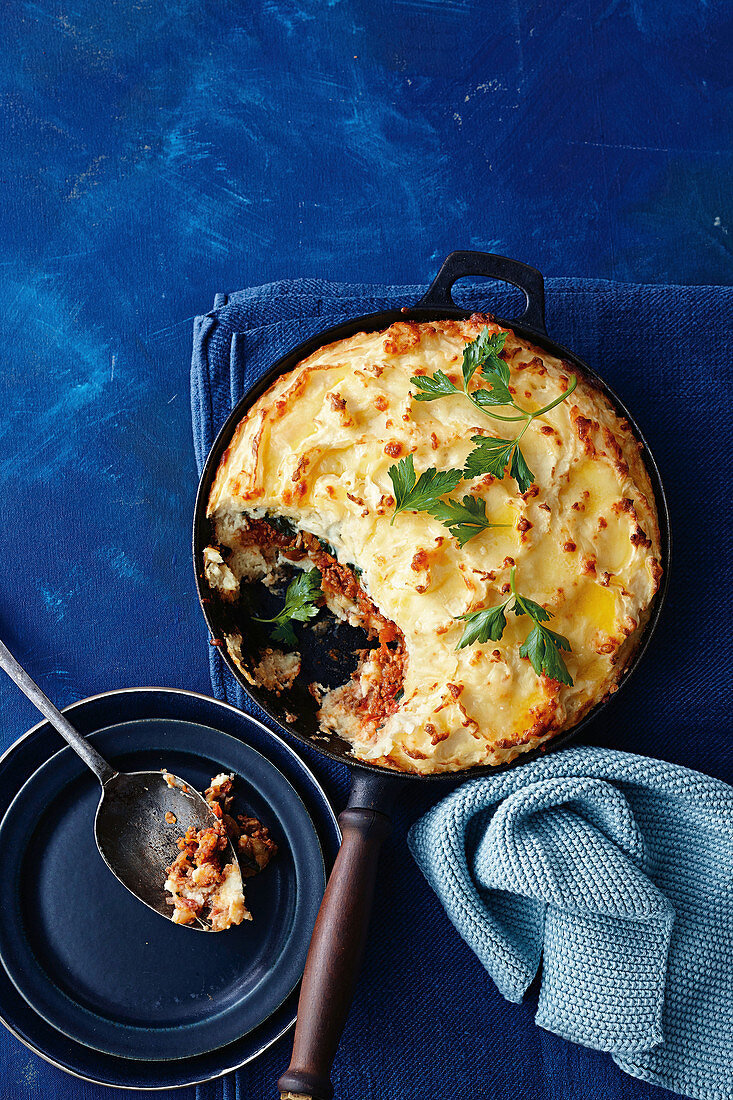 Bolognese and double mash cottage pie