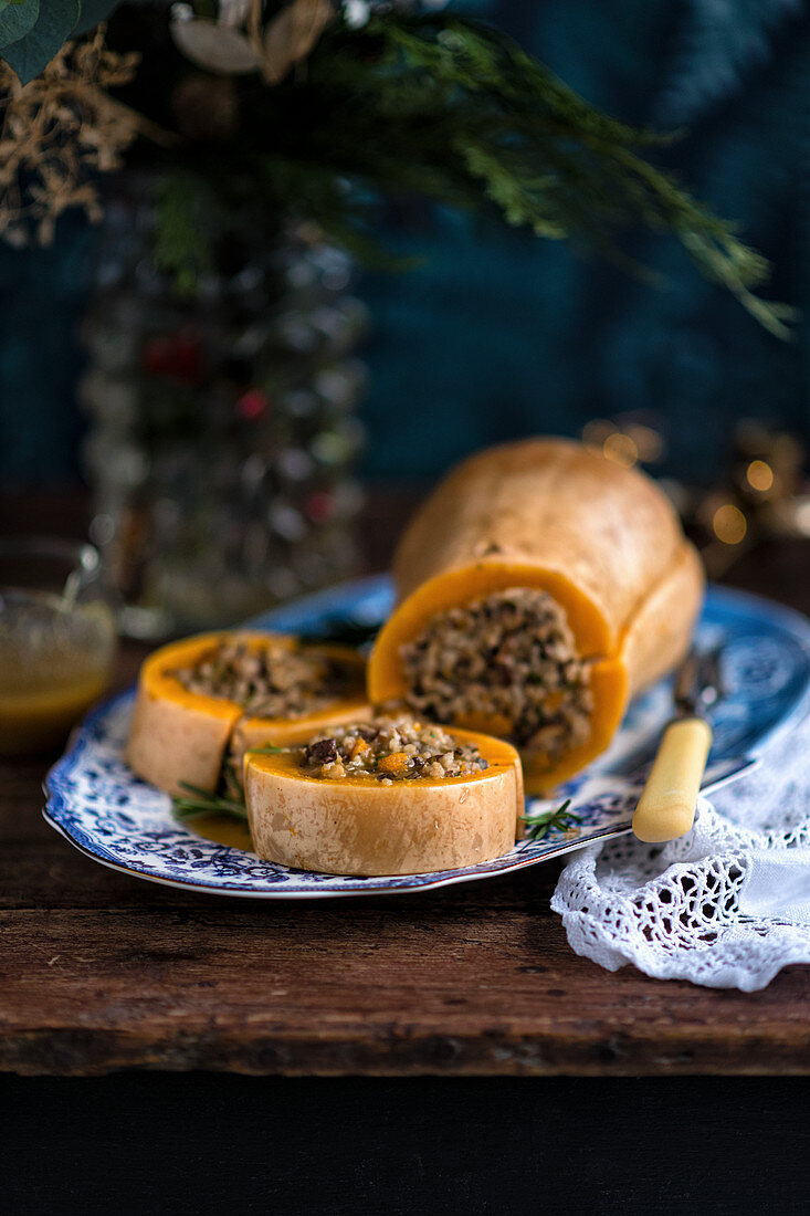 Stuffed butternut squash