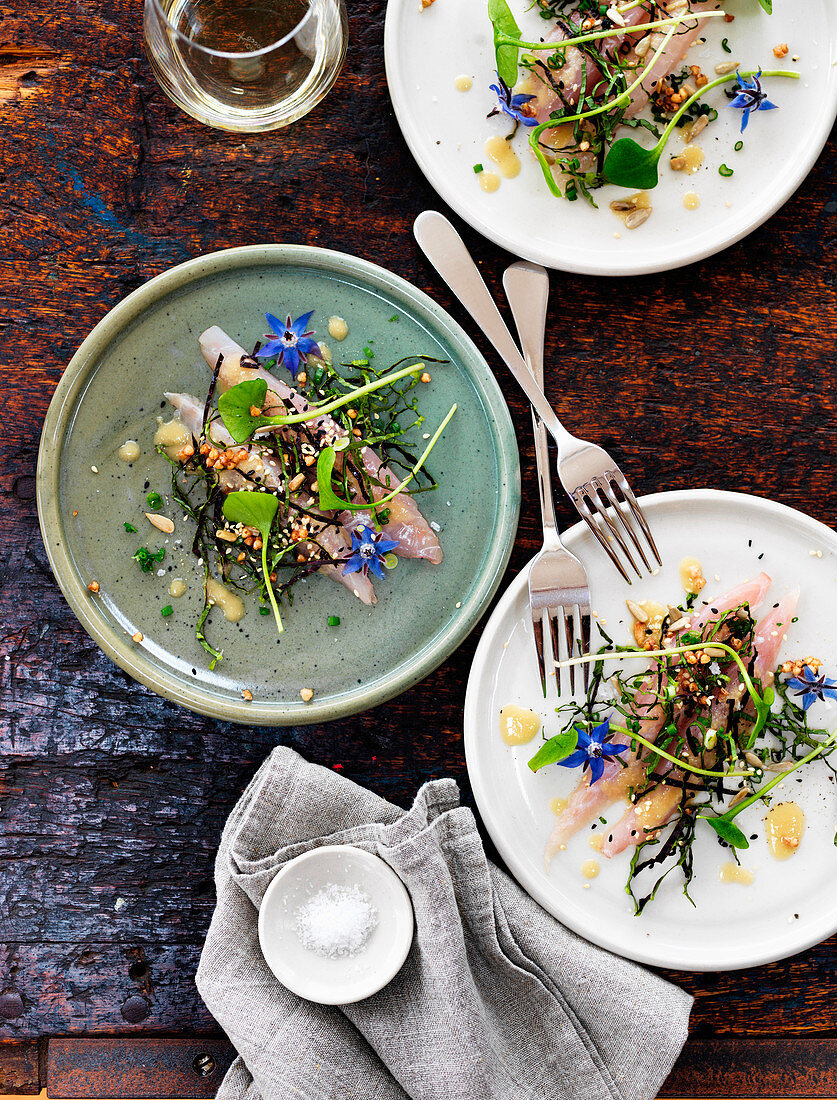 Gebeizter Feilenfisch mit Meerrettich-Vinaigrette