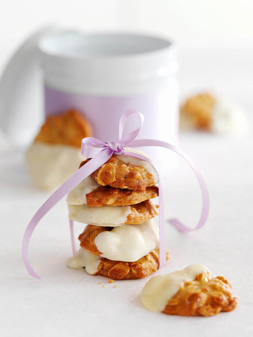 Florentines with white chocolate