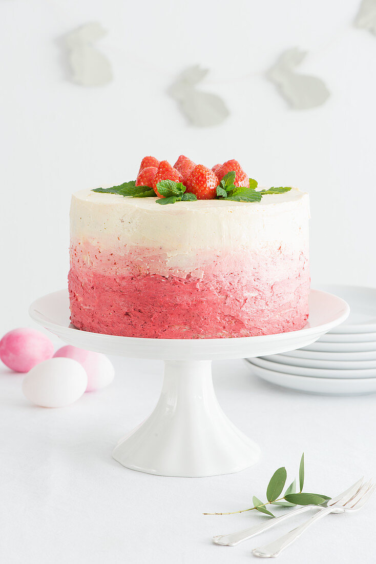 Strawberry cake for Easter