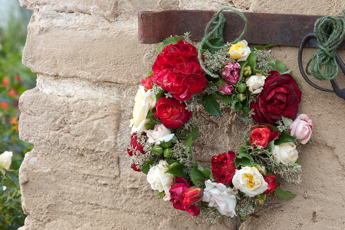Wreath Of Rose Petals From Patio Roses