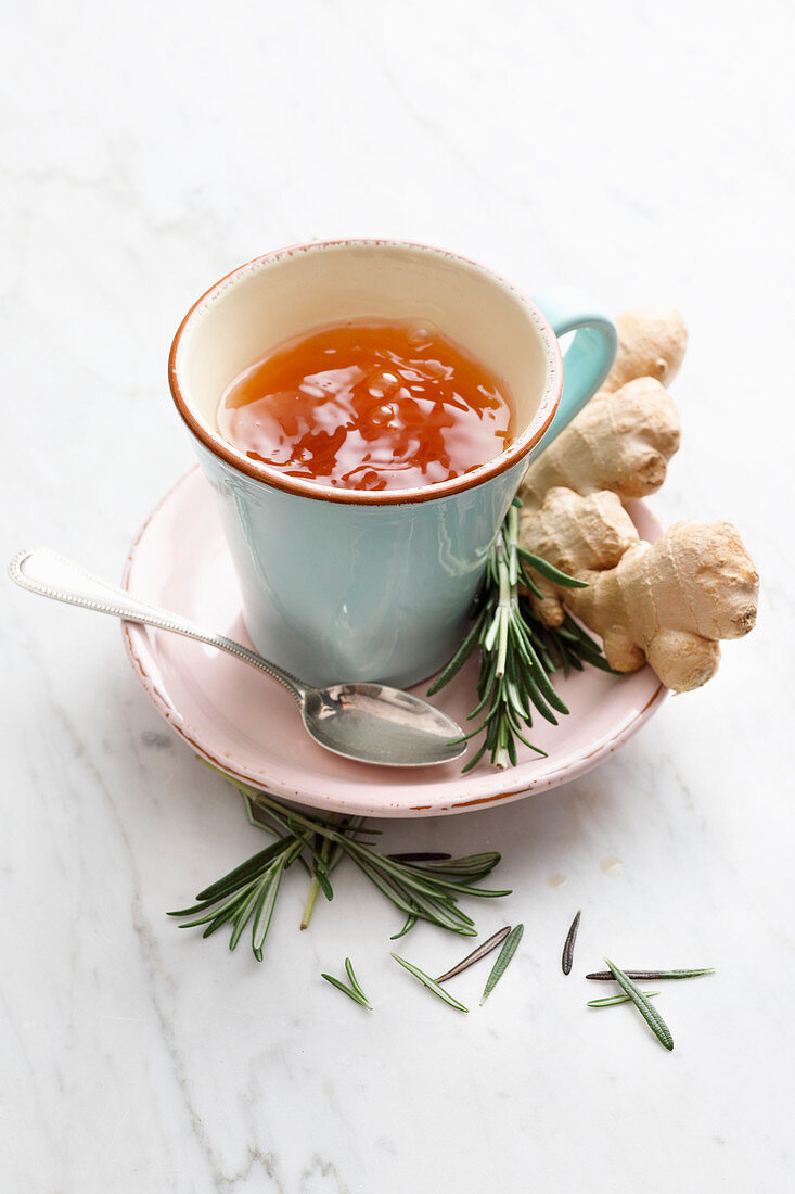 Ginger and rosemary tea