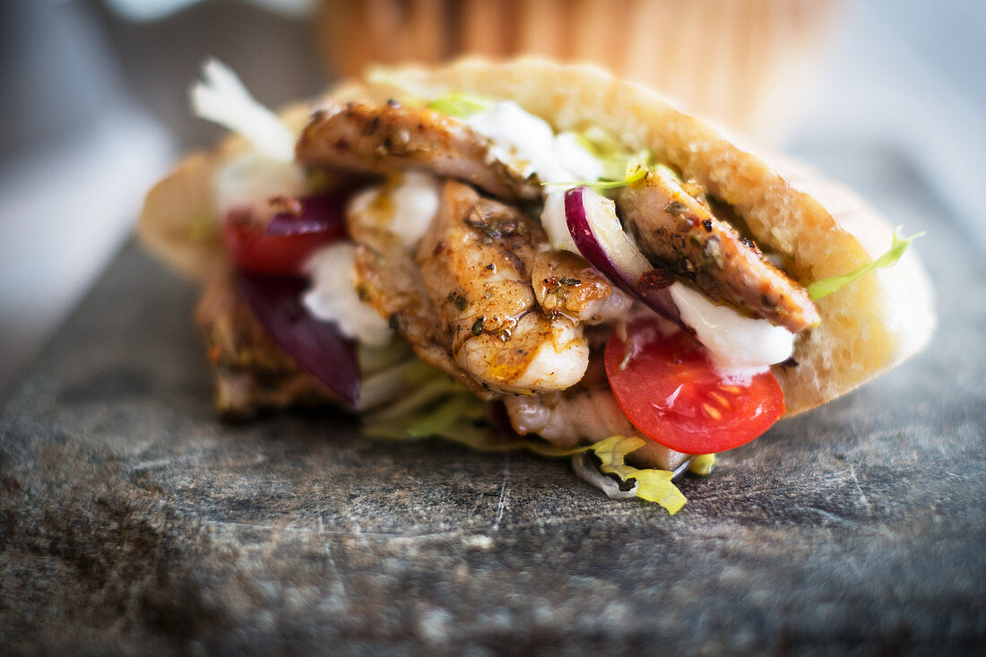 Griechisches Pita-Sandwich