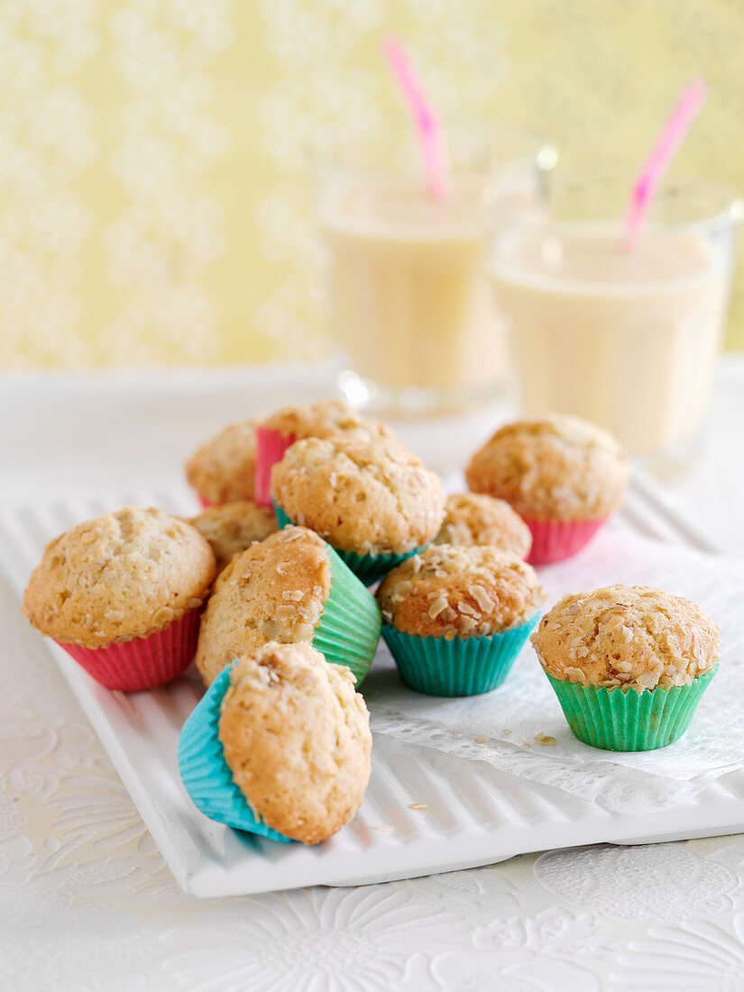 Oatmeal and banana muffins