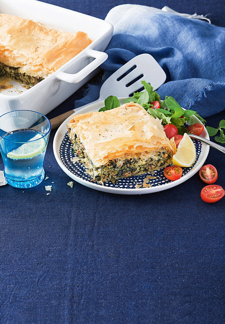 Greek lamb and spinach pie