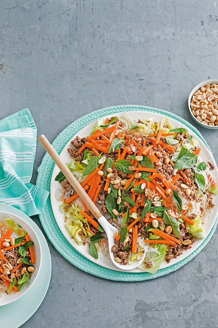 Vietnamese lemongrass beef and noodle salad