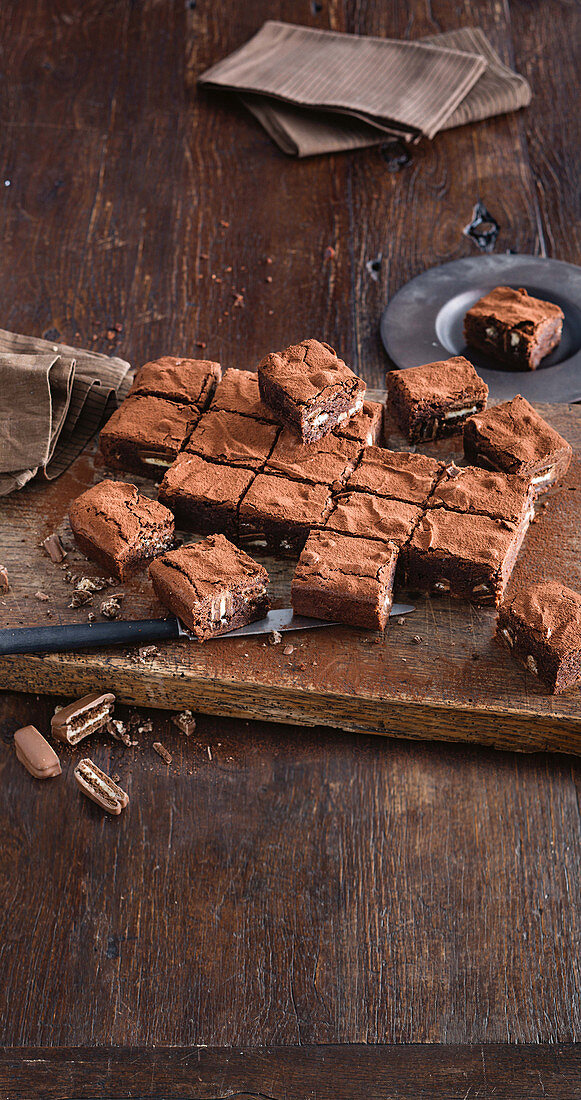 Chewy Tim Tam brownies