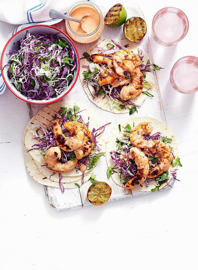 Christmas with Woman s Day - Delicious ways with Prawns - Firecracker Prawns Tortillas