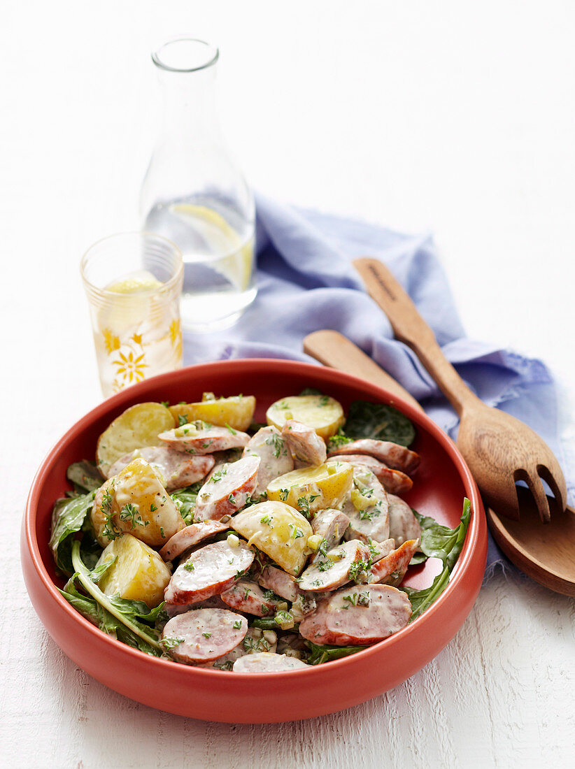 Warmer Wurst-Kartoffel-Salat