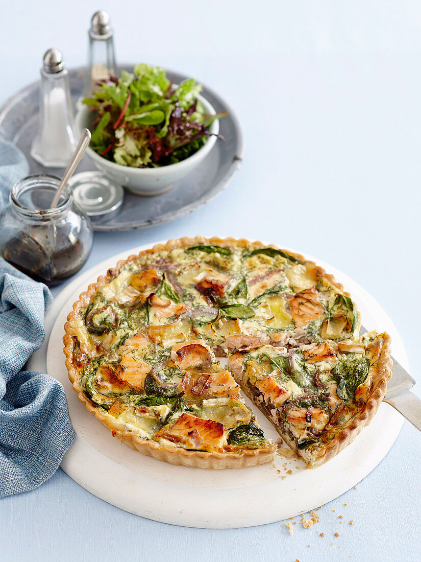 Salmon and Dill tart