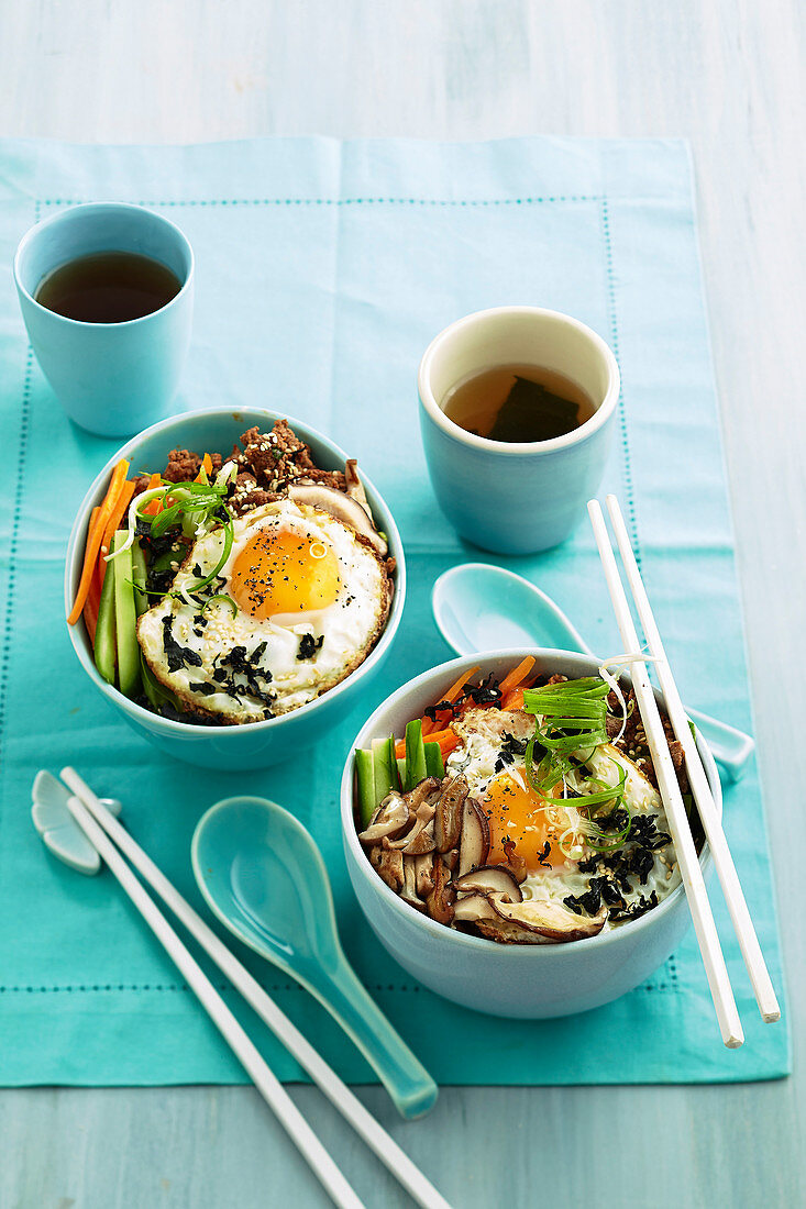 Bibimbap-Bowls (Reisgericht, Korea)