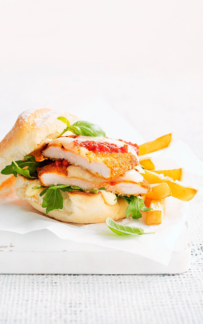 Chicken parmigiana burger