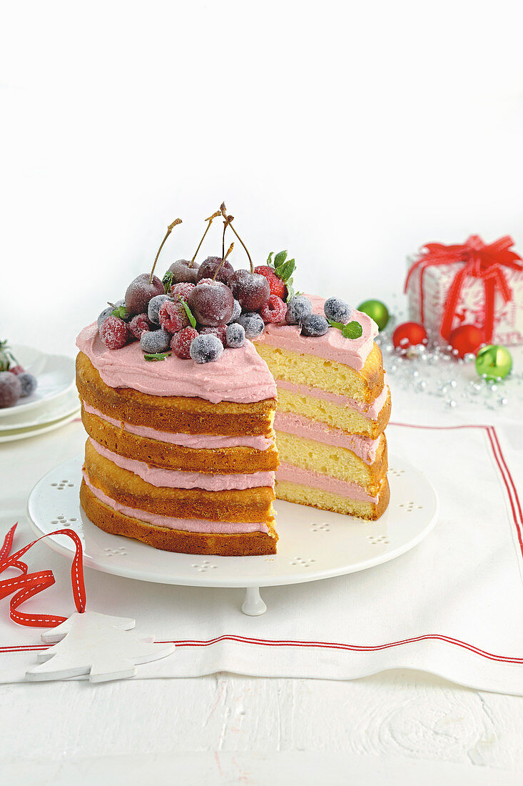 Frosted Christmas Cake