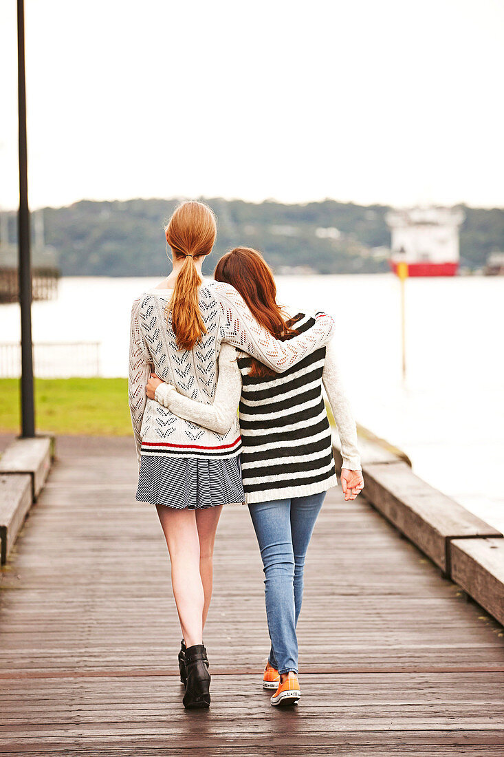 Two friends going for a walk