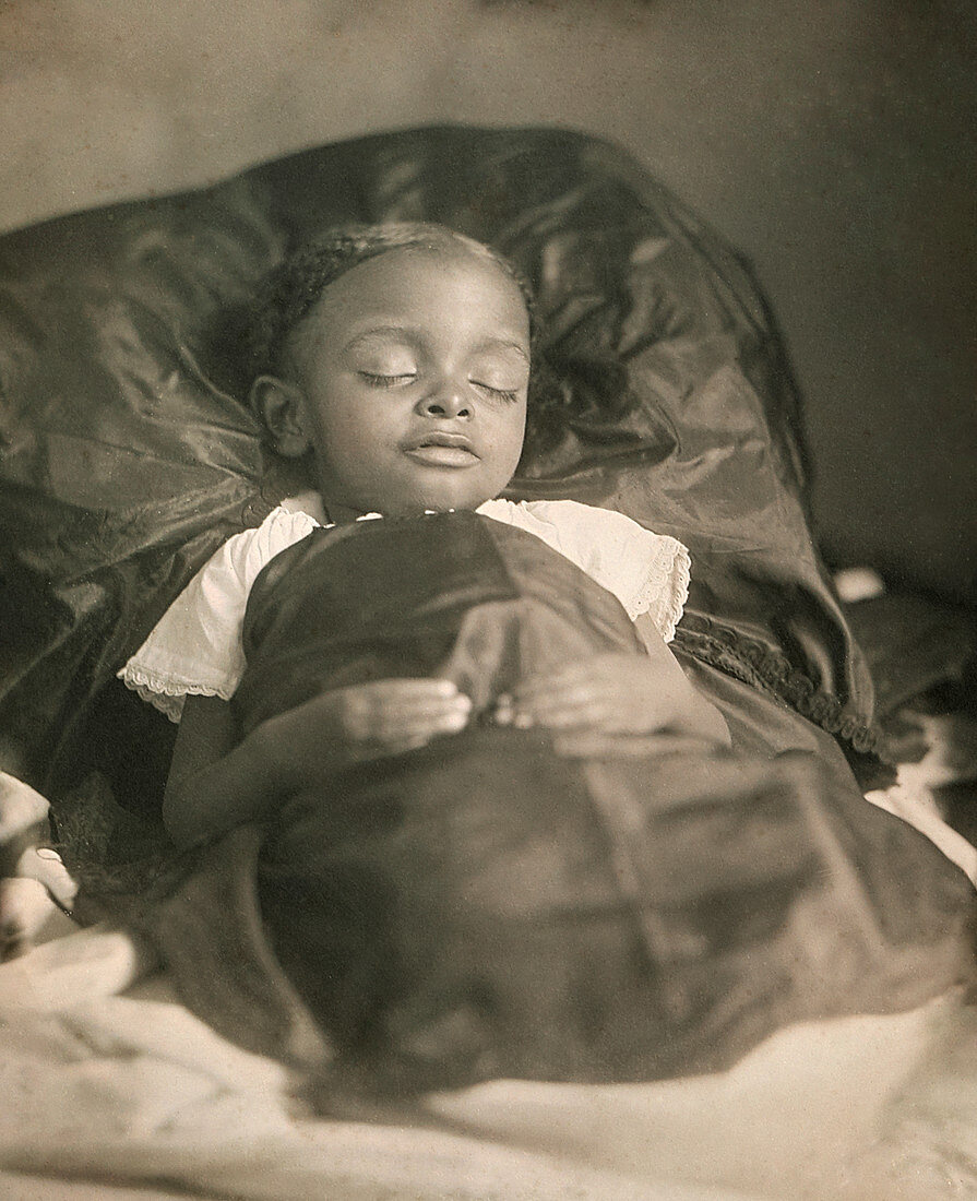 Child post-mortem portrait, 1850s