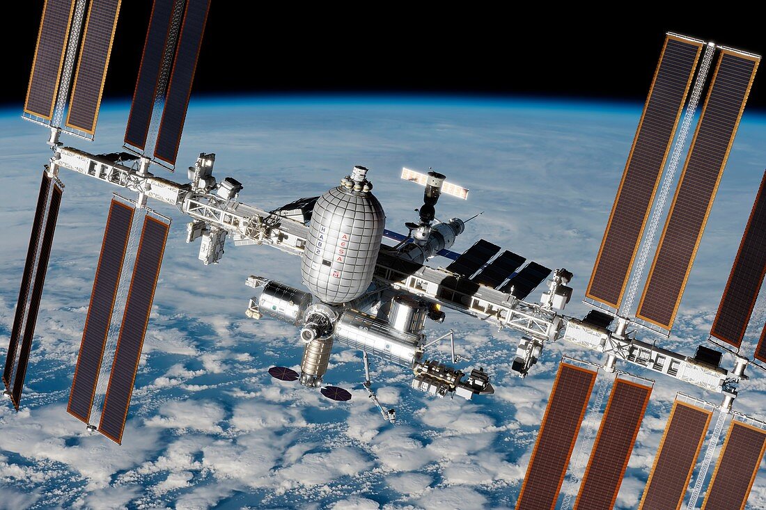 ISS inflatable habitat, illustration