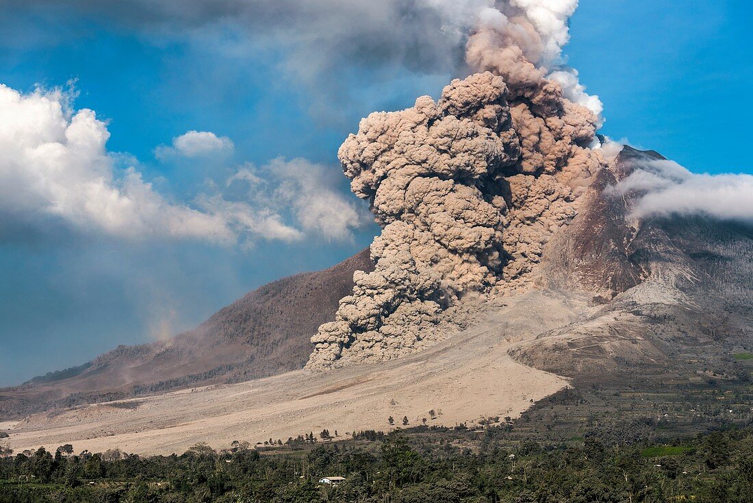 Pyroclastic flow, Mount Sinabung, January 2014