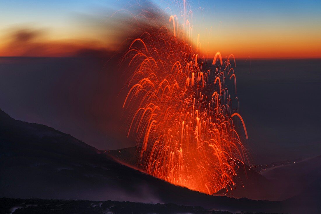 Eruption of Mount Etna, February 2014
