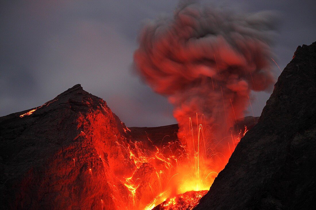 Eruption of Mount Batu Tara, August 2011
