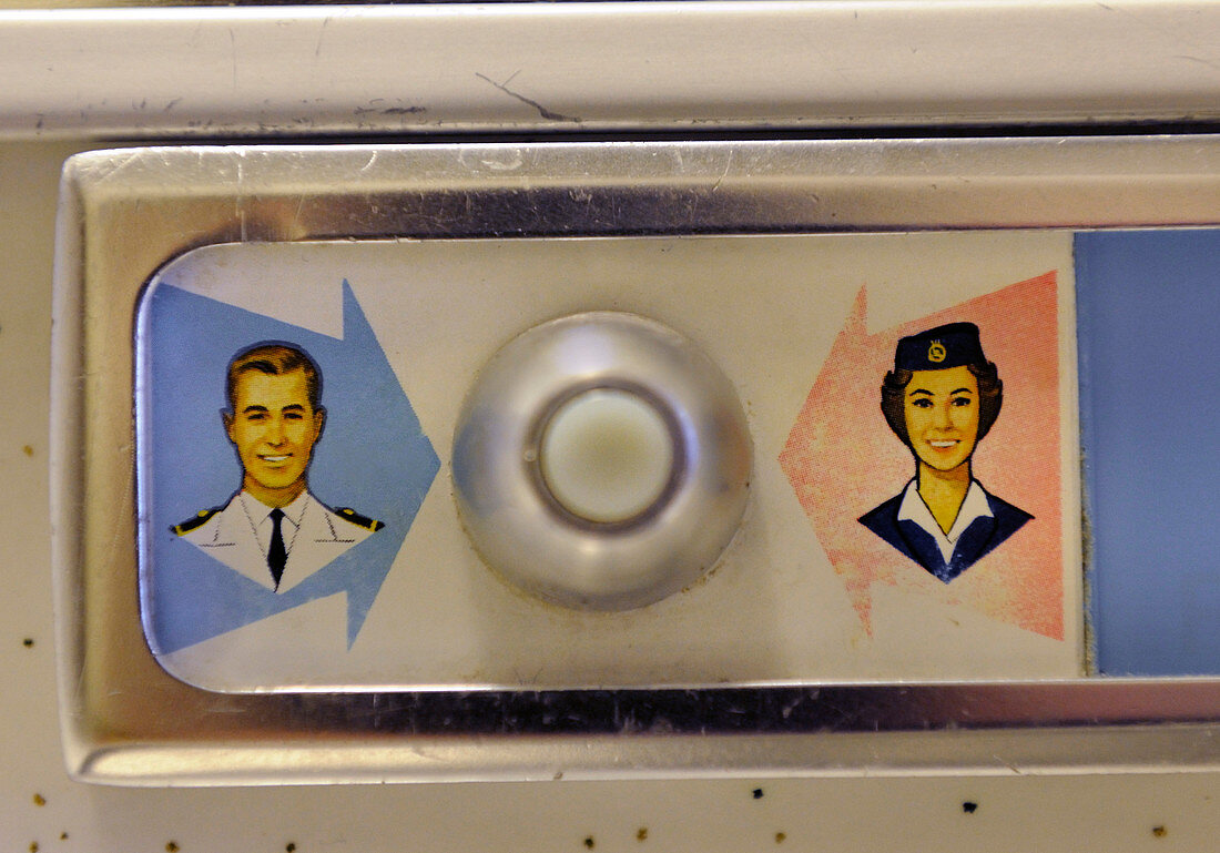 Attendant call button in private jet