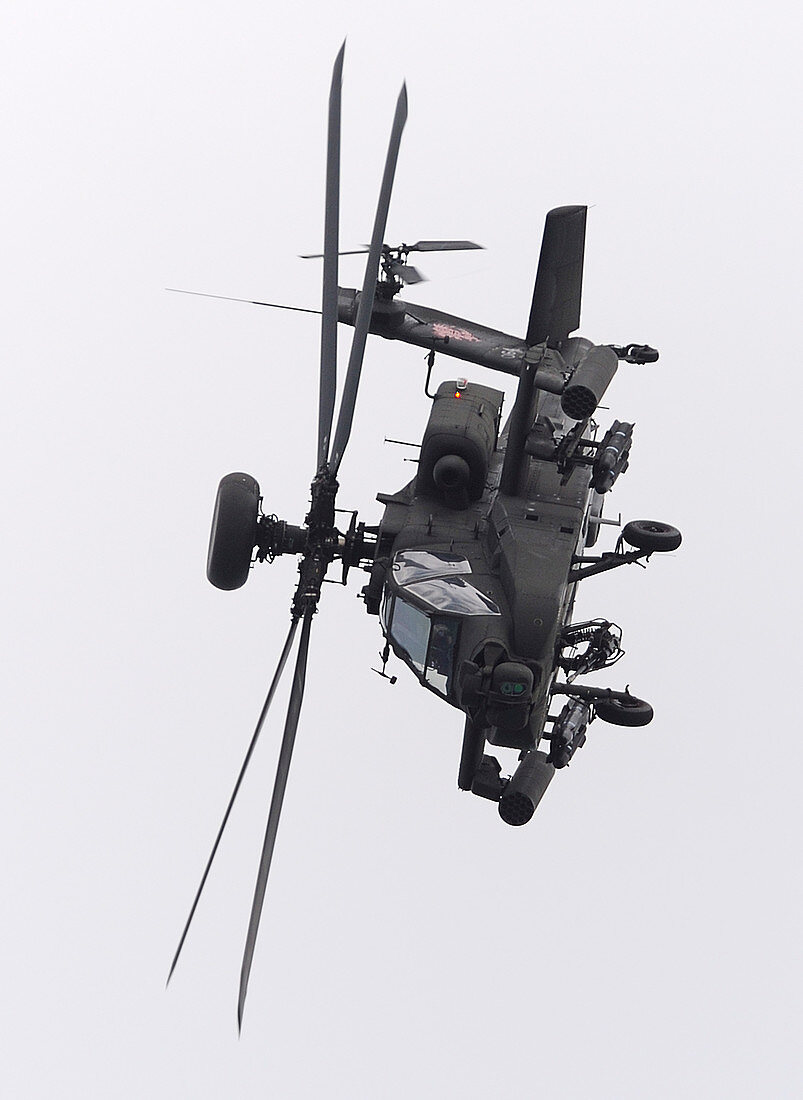 Apache helicopter in flying display