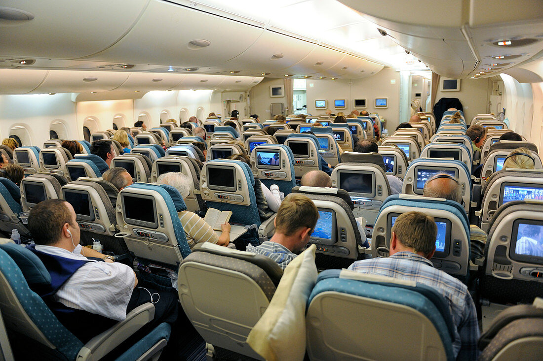 Airbus A380-800 economy class cabin