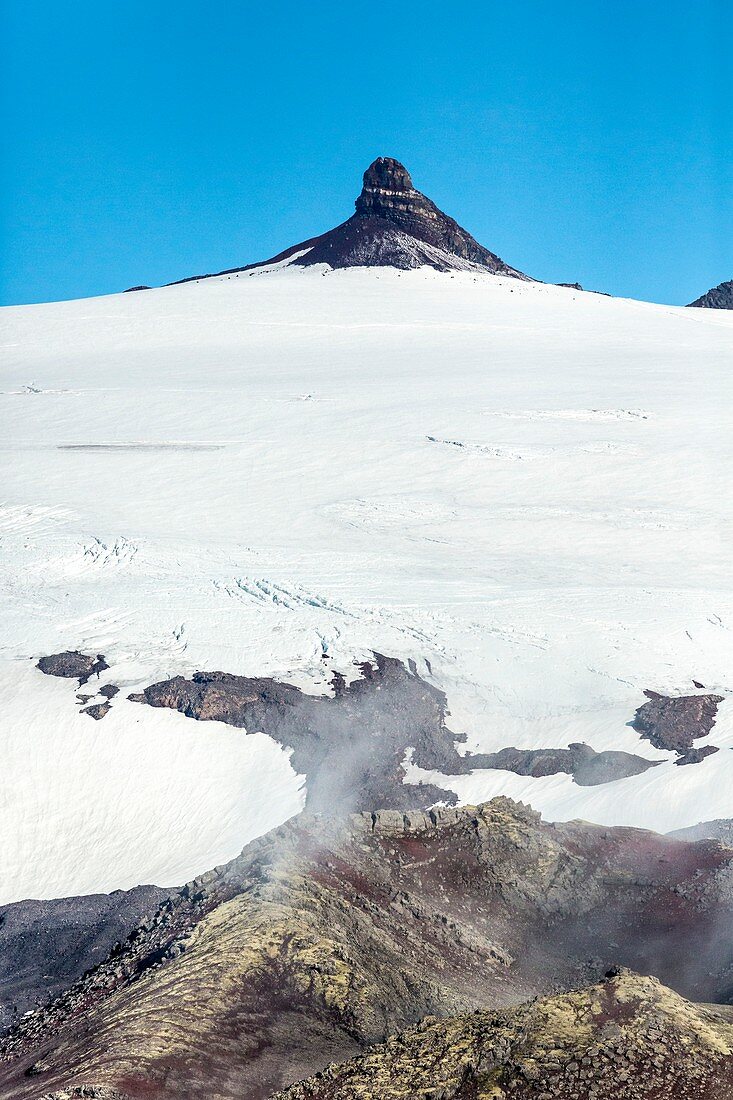 Summit of Snaefellsjokull volcano, Iceland